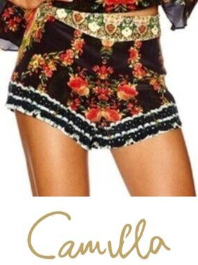 Camilla Lift the Veil Ruffled Shorts Size AU 1 US Medium b77